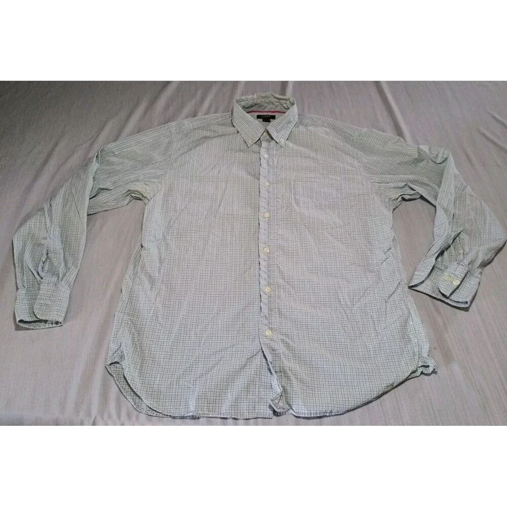 J Crew Shirt Men's Medium Long Sleeve Button Up Front Casual Cotton